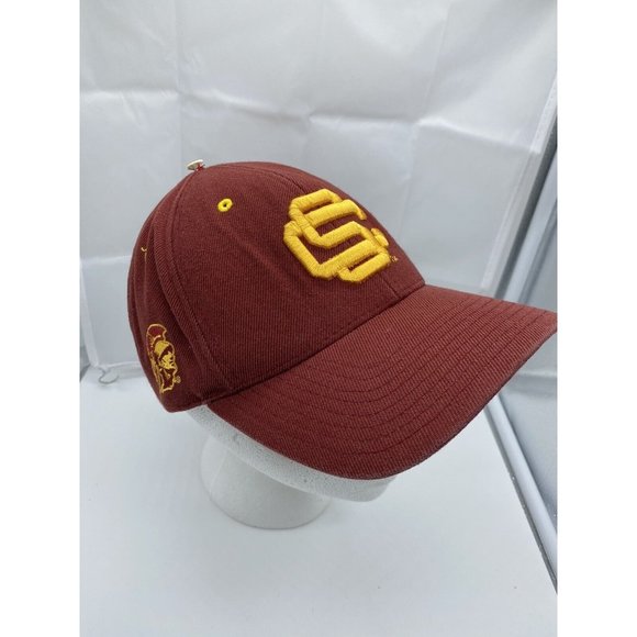 Team Spirit Other - USC Trojans Burgundy Yellow Adjustable Baseball Cap Hat Hook & Loop NCAA Vintage